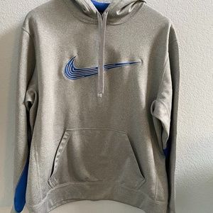 Nike Men's Large Gray/Blue Hoodie